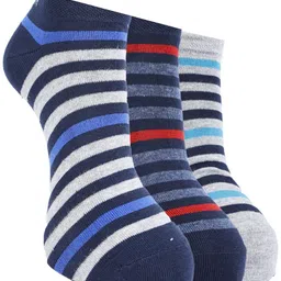 Force NXT Men Pack Of 3 Striped Cotton Ankle-Length Socks image 1