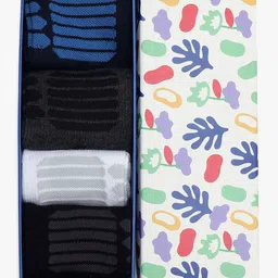 Soxytoes Unisex Pack Of 4 Patterned Cotton Above Ankle-Length Socks-picture-27