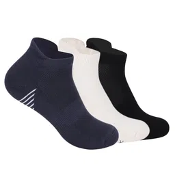 Mint & Oak Men Pack Of 3 Patterned Moisture Wicking Ankle-Length Socks-picture-30