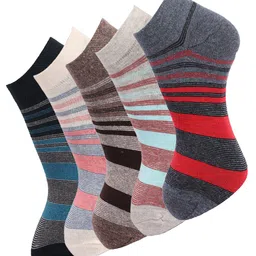 Dollar Socks Men Pack of 5 Assorted  Cotton  Ankle Length Socks-picture-45