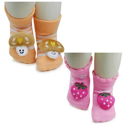 BAESD Infants Pack Of 2 Patterned Ankle Length Socks-picture-23