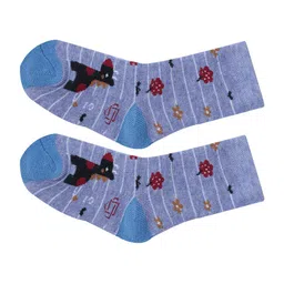 Dollar Socks Kids Pack Of 5 Assorted Patterned Cotton Calf Length Socks image 5