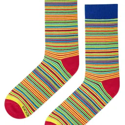 Dynamocks Unisex Multicoloured Striped Calf-Length Socks image 5