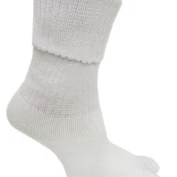 RC. ROYAL CLASS Women Pack Of 3 White Solid Woolen Calf-Length Socks image 2