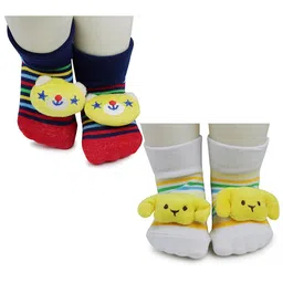BAESD Infants Pack of 2 Striped Ankle-Length Socks image 4