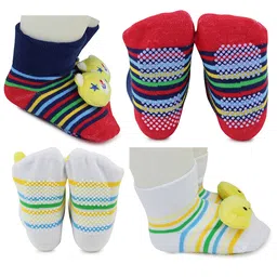 BAESD Infants Pack of 2 Striped Ankle-Length Socks image 3