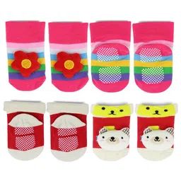 BAESD Infants Pack Of 2 Patterned Anti-Skid Cotton Ankle Length Socks image 4