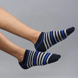 Force NXT Men Pack Of 3 Striped Cotton Ankle-Length Socks image 5