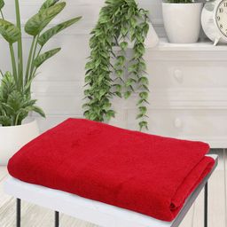 Creeva Red Solid 500 GSM Cotton Bath Towel-picture-27