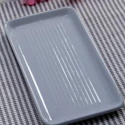 Arrabi Grey 3 Pieces Textured Ceramic Matte Mugs With Tray 220ml image 3