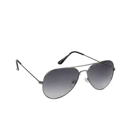 Scavin Unisex Grey Lens & Gunmetal-Toned Aviator Sunglasses with UV Protected Lens-picture-37