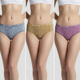 bodymist Pack of 3 Women Hipster Grey, Pink Panty-picture-28