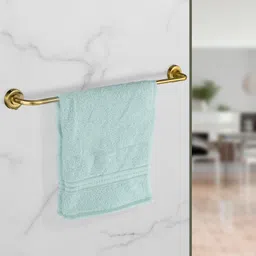 plantex Stainless Steel 304 Grade Towel Hanger/Towel Rod/Bar/Bathroom Accessories(Daizy) Brass Antique Towel Holder image 3