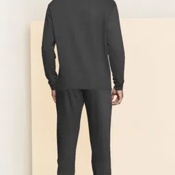 tripr Men Night Suit Set Grey Printed image 2