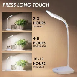 akr Powerful Rechargeable Study LED Touch On/Off Switch Student Desk Table Lamp image 5