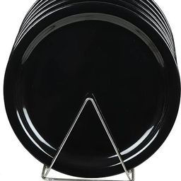kanha Round Plain Glossy Microwave Safe plate unbreakable '11 inch black plates Dinner Plate-picture-41