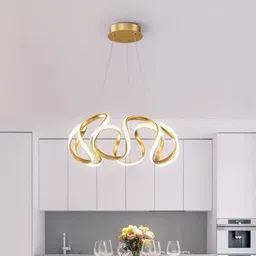 genree Roof Luxury Mordern Curvy Style LED Chandelier 3 Light (WW/WH/NW) Light Chandelier Ceiling Lamp-picture-12