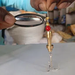 coral india Spinner Bait Brass Fishing Lure image 4