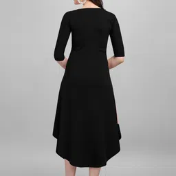 purvaja Women High Low Multicolor Midi/Calf Length Dress image 2