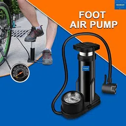 elrinza Bike /Cycle Pump Foot Activated with Gauge Floor Bicycle Pump Basketball Pump, Ball, Football Pump, Car, Motorcycle Pump image 4