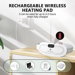 feshinnest Belly Warmer Heating Pad with 4 Heat Levels 4 Vibration Modes, image 4