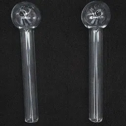 mee shisha Glass Oil Burner Pipe 4 inch Transparent, (White) -Pack of 2 Borosilicate Glass Inside Fitting Hookah Mouth Tip-picture-17