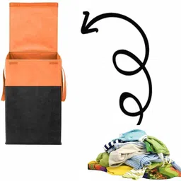 skylii 68 L Blue, Orange, Black Laundry Basket image 2