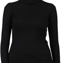 gulika Women Solid High Neck Black Sweater-picture-34