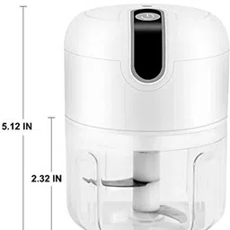 softconn by healthify Rechargeable Electric Chopper (White, 250 ML) Electric Vegetable & Fruit Chopper image 3
