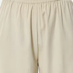 otira Women Straight Fit Beige Crepe Trousers image 5