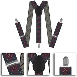 DIANDIAN Black Maroon Zig Zag Garter image 4