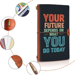 mr kraft Antique Designer Leather travel journal book 4*7 inches 120 pages a021 A5 Diary unruled 120 Pages image 2