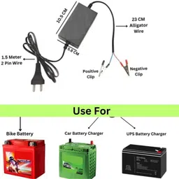 creative tech Fast 12V Battery Charger – 14V 2A SMPS Adaptor for Car, Bike & UPS Car Inverter image 3