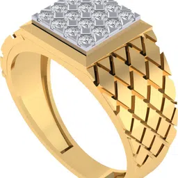diamtrendz jewels Sterling Silver Cubic Zirconia Gold Plated Ring-picture-18