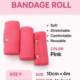 mordan PINK BANDAGE FOR PACK OF 6 Crepe Bandage-picture-22