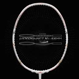 hundred Flutter S Ctrl Superior Control Slim Shaft White, Red Strung Badminton Racquet image 3