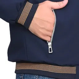 FABARSH Men’s Lightweight Windcheater blue Jacket Solid Men Solid Men Wind Cheater image 4