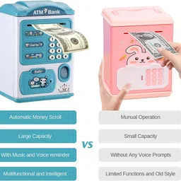 kartasya Electric ATM Piggy Bank for Kids with Password Protection and Finger Sensor Coin Bank image 5