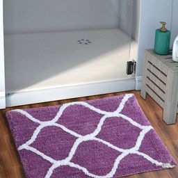 AEROHAVEN Burgundy & White Swish Design Microfiber Bath Mat-picture-4
