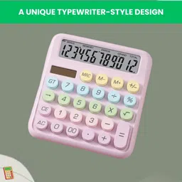 clairbell Desktop Cute Calculator, 12-Digit Large Display With Aesthetic Candy ColorO272 Desktop Cute Calculator, 12-Digit Large Display With Aesthetic Candy ColorW272 Basic Calculator-picture-23