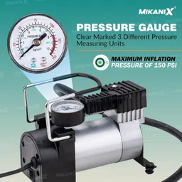 oberoi's traders Portable Car Air Compressor Pump 12V 150 psi Tyre Air Pump for Car & Bike image 4