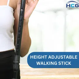 hcg healthcure generation Surgical Quadripod Height Adjustable for Men Women and Old People Walking Stick Walking Stick image 4