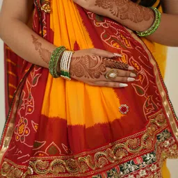 avilhara Poly Georgette Embroidered Multicolor Women Dupatta image 5