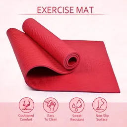 quick shel EVA Anti Slip Home Gym Exercise Workout Fitness for Men Women Kids 4 mm Yoga Mat image 2