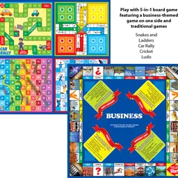 ratna's Business 5 in 1 with Coin, Enhace Property dealing skills (1231 Blue) Party & Fun Board Game image 4