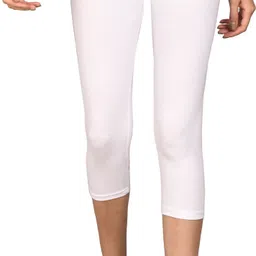 surti enterprises Women Skinny fit capri Women White Capri image 1