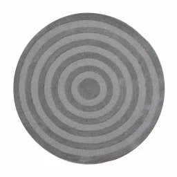 presto Grey Geometric Wool 3 ft x 3 ft Hand Tufted Round Carpet image 2