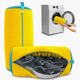 daemonic 1 pcs Shoe Washing Machine Bag Laundry Shoes Bag(Yellow) Washing Machine Net-picture-15