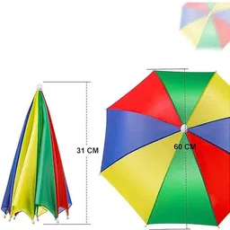 fully Hands Free Cap Umbrella for Rain and Sun Protection for Women Men and Kids Umbrella image 2