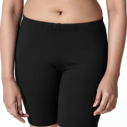krispar Solid Women Black Cycling Shorts image 1